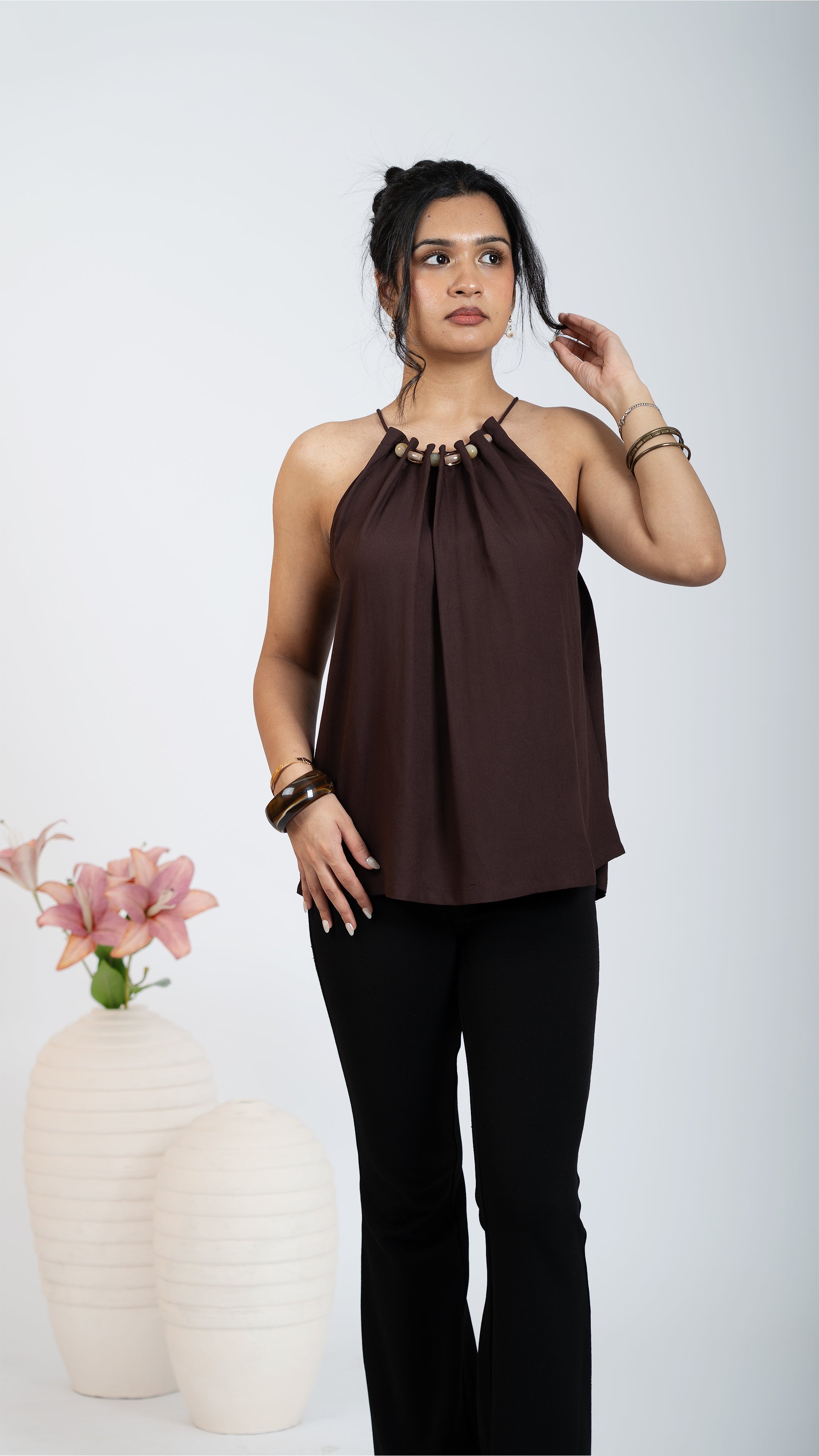 HUSH TOP- DEEP UMBER